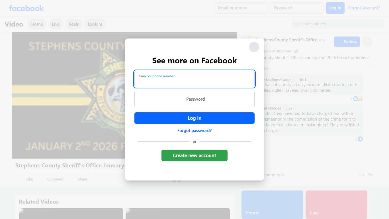 Stephens County Sheriff's Office January 2nd 2026 Press Conference Stephens County Sheriff's Office Facebook
