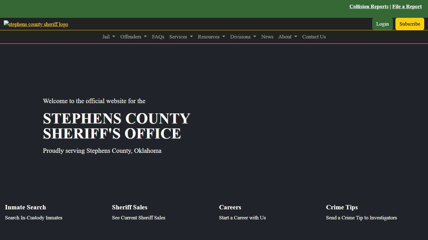 Stephens Sheriff Office Oklahoma